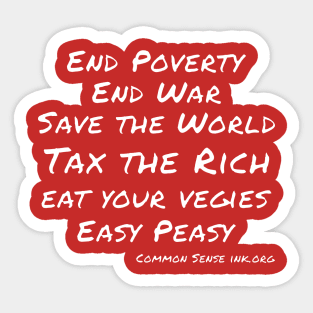 End Poverty Sticker